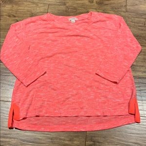 Crew cuts pink 3/4 length sleeve top